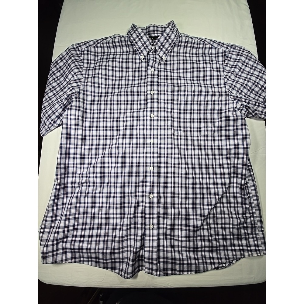 Jos. A. Bank Traveler Plaid Button Down Shirt XL Preppy Men's